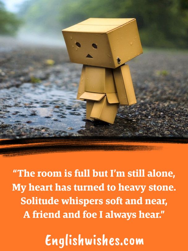 English Shayari on Feelings of Solitude 