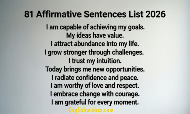 81 Affirmative Sentences List 2026